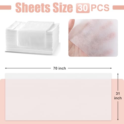 Disposable Spa Bed Sheets 30-Pack - Non-Woven Massage Table Covers (70" x 31")