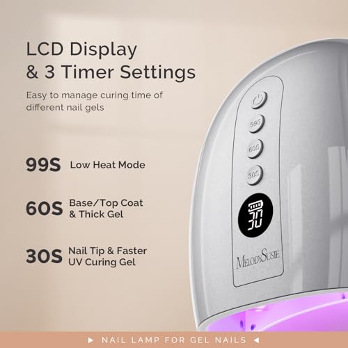 MelodySusie P-Plus30GT 48W Cordless UV LED Nail Lamp
