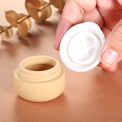 TSA Travel Size Silicone Jars, Leak-proof Cosmetic Containers (4 Pieces)