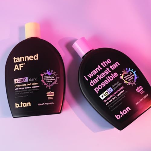 B.TAN UV Tanning Bed Lotion - x4000 Intensifiers, 12 fl oz