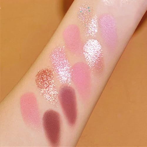 Go Ho 10 Colors Eyeshadow Palette - Matte Shimmer Glitter