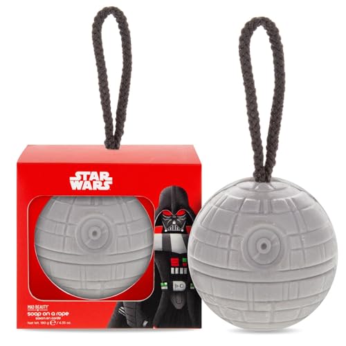 MAD Beauty Star Wars Dark Side Death Star Soap on a Rope, Healthy Glowing Skin, Relax & Unwind, Great Gift, Reset and Ready for Action