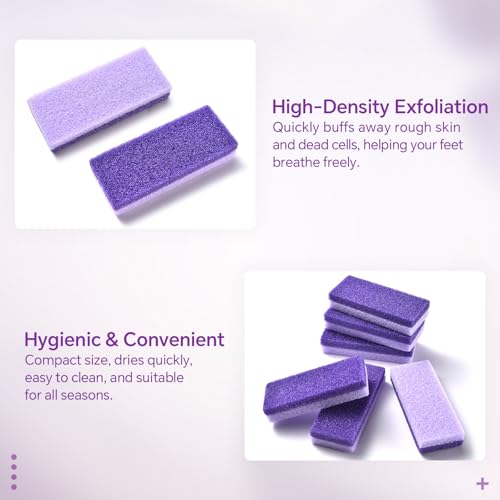 6PCS Double-Sided Pumice Foot Scrubber Set for Smooth Skin