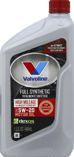 Valvoline Full Synthetic High Mileage with MaxLife Technology SAE 5W-20 Motor Oil 1 QT