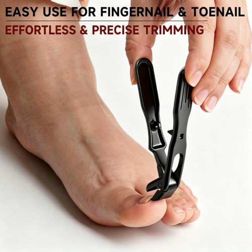 TEPRETER 3Pcs Angled & Slanted Nail Clippers for Thick Nails – Senior Thick-Nail Set (Classic)