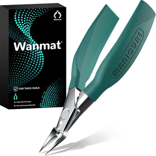 Wanmat Professional Ingrown Toenail Clipper: Straight Edge Nail Clippers for Men Women - Runners/Athletes Aged 16-45 - Compact Thick Fingernail Cutter for Gym Bag/Travel