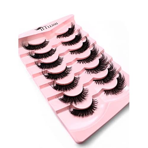 False Eyelashes Russian Strip Lashes Fluffy Fake Eyelashes Extension D Curl Wispy Handmade Soft Reusable 14 Pairs Lashes Pack