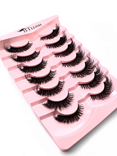 14 Pairs Wispy Mink Lashes Fluffy Eye Lashes Natural Look 5D Volume Fake Eyelashes Pack 3D08 by BTLLSSH