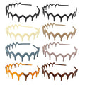 8-Pack Zigzag Headbands with Teeth for Women & Men