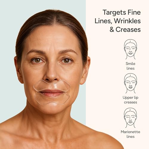 Reusable Silicone Lip Wrinkle Patches for Smile Lines