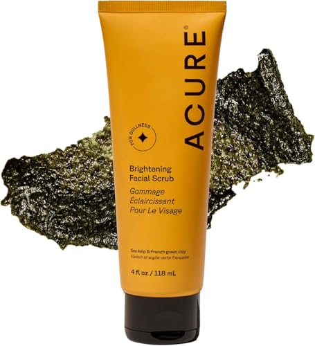 Acure Brightening Facial Scrub - 4 fl oz Exfoliating Face Wash