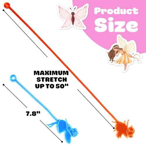 48PCS Fairy Party Favors - 24PCS Fairy Temporary Tattoos & 24PCS Fairy Stick Hands - Perfect Birthday Favors, Goodie Bag Stuffers, Treasure Box Toys, Classroom Prizes, and Student Gifts