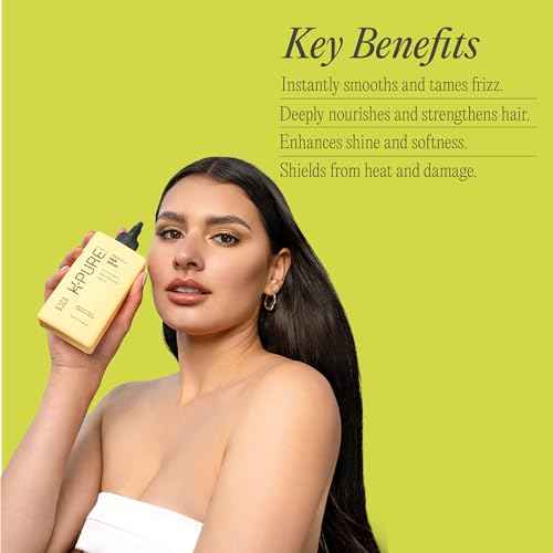 Miracle 8 Keratin Hair Serum by K-Pure, Instant Deep Conditioning Treatment, Sulfate & Paraben Free, Keratin & Argan Oil Growth Formula for Repairing Dry, Damaged Hair, Frizz Control, & Lasting Shine