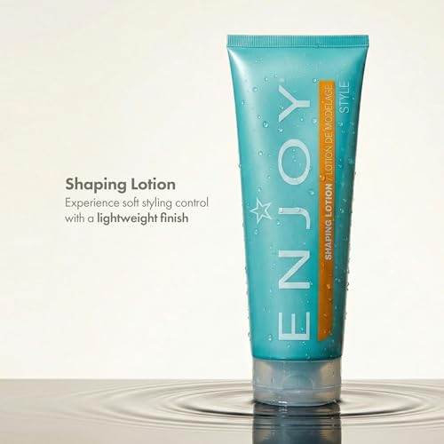 Enjoy Shaping Curly Hair Styling Cream - Adds Volume, Lightweight Curl Defining Finish, Anti-Frizz, 8 Ounce