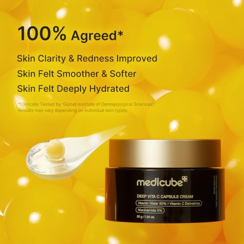 Medicube Capsule Cream with Vitamin C - Liposome Golden Capsule, 1.94 oz
