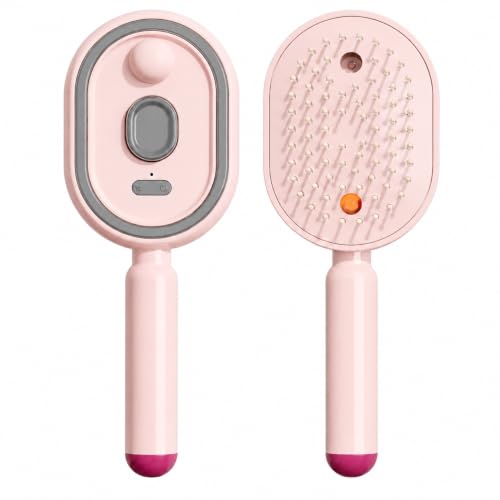 Rechargeable 3-in-1 Nano Mist Hair Brush with Detangling Comb