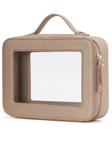 Popvibe Clear Makeup Bag Travel Cosmetic Organizer Large