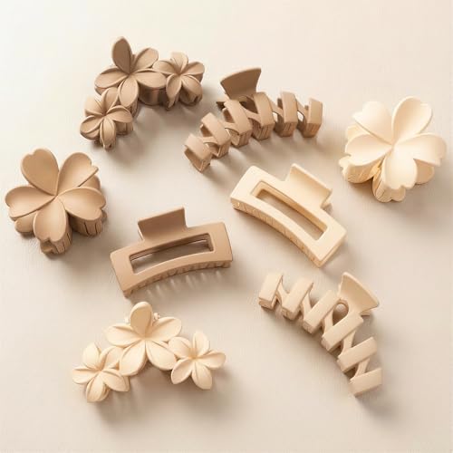 SMKSL 8 Pcs Flower Hair Clips Set for All Hair Types