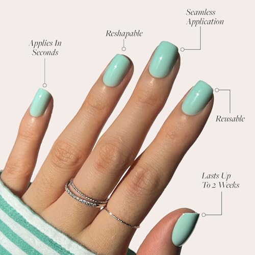 Glamnetic Soft Teal Press On Nails - 30 Piece Kit