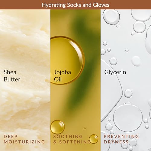 Epielle Hydrating Hand Mask Gloves (6 Pairs) - Shea Butter & Jojoba Oil