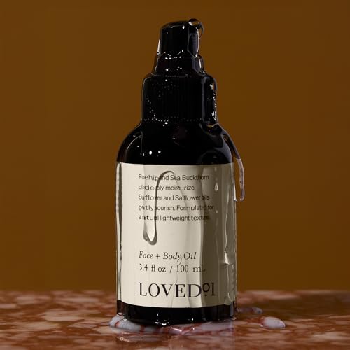 Loved01 Face & Body Oil, John Legend Skincare, Vitamin A & E, Fades Scars, Stretch Marks & Hyperpigmentation, Lightweight Non-Greasy, Daily Hydration, Vegan & Cruelty-Free, 2-Pack, 3.4 oz each