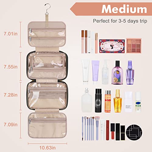 Waterproof Hanging Toiletry Bag for Women, Black