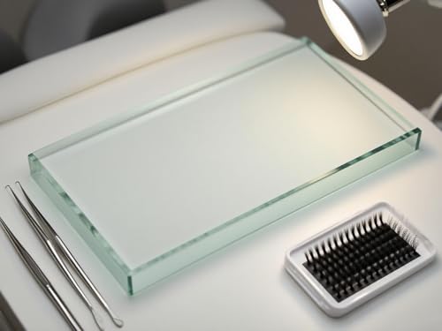 Crystal Glass Eyelash Extension Tray Holder 4.5x2.5 Inch