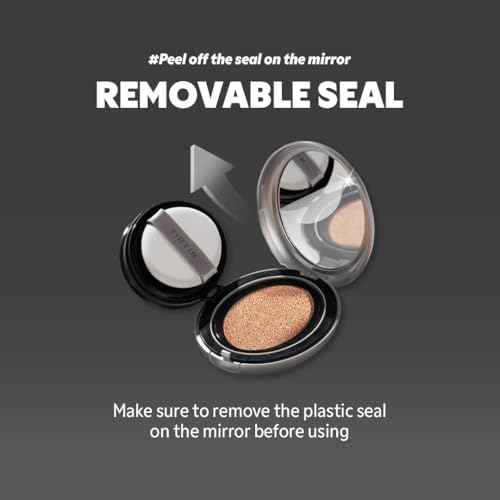 TIRTIR Mask Fit Aura Silver Cushion Foundation | Semi-glow Finish, Natural Coverage, Moisturizing, Lightweight, Korean cushion foundation (#23N Sand, Full Size, 0.63 Fl Oz)