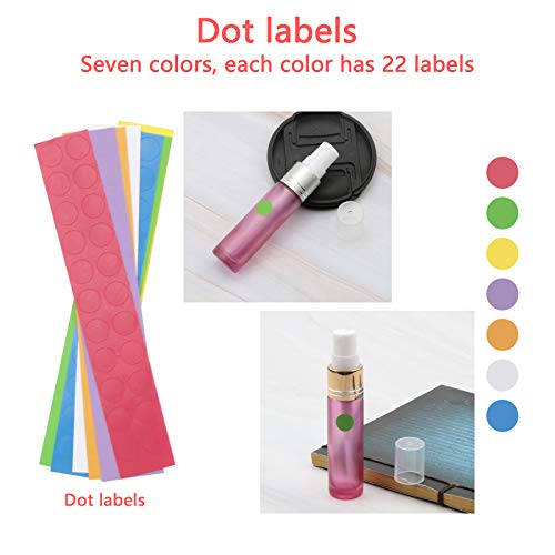 JIUWU Spray Bottle,10 Ml,Perfume Glass Spray Bottles,10 Pack Travel Perfume Bottle Refillable.Mini Small Atomizer,Spray Bottles for Hair eith 10 Funnels and Colourful Logo Stickers