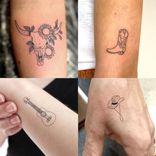 Western Boho Semi Permanent Tattoos – Minimalist Line Design