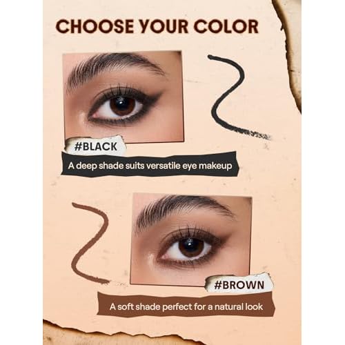 SHEGLAM Gel Glide Eyeliner Pencil Creamy Waterproof Smudgeproof Longwearing Eyeliner-Black (Pack of 2)