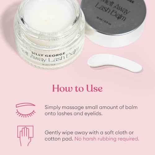 Silly George Melt Away Makeup & Lash Extension Remover - Removes All Eye Makeup (Including Mascara & Eyeliner) + Lash Extensions & Adhesives - Hydrating Moisturizer for Eyes & Lashes - 15 milliliters