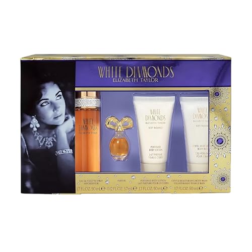 Elizabeth Taylor White Diamonds EDT 4 Piece Gift Set 1.7 oz