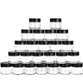 2 oz Glass Jars with Lids, Hoa Kinh 24 Pack Air Tight Leak Proof Small Clear Transparent Cosmetic Glass Jars - White Inner Seal Lid for Handmade Lotions, Creams, Body Butter, Candle, Crafts Storage