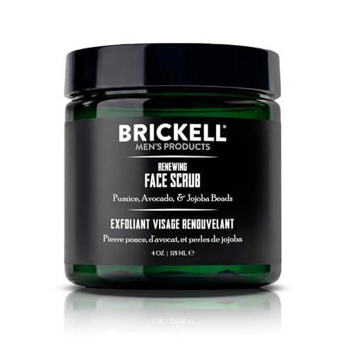Brickell Men's Renewing Face Scrub | Deep Exfoliating Facial Cleanser