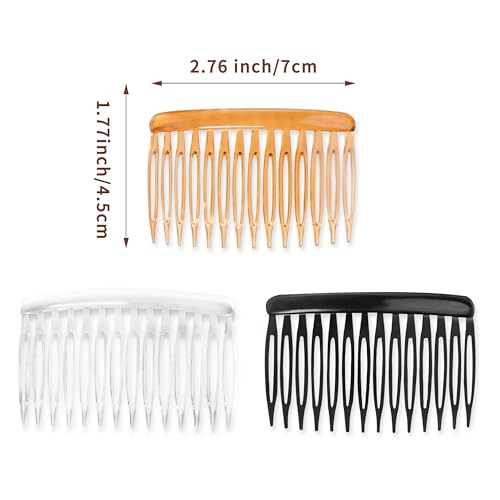 TaShow Hair Side Combs for Fine Thin Hair, 14 Teeth (24-Pack)