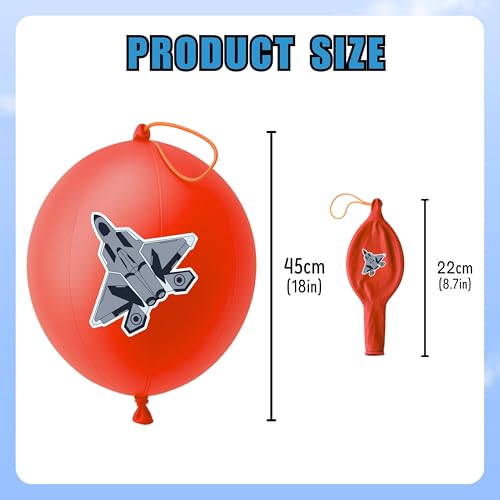 72-Piece Airplane Party Favors Set: 24 Punch Balloons & 48 Tattoos
