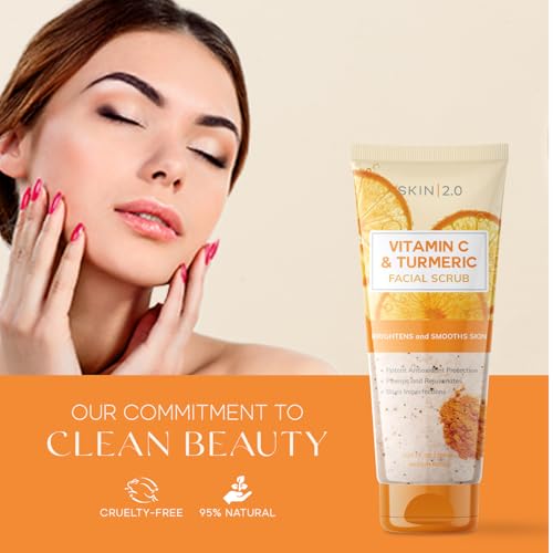 Vitamin C & Turmeric Face Scrub - Brightening Exfoliator, 200ML