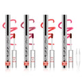 Vevivia 4pcs Lip Stain Peel Off - Lip Liner Stain Long Lasting Waterproof with Tweezer,2-in-1 Lip Liner Matte, Non-Stick Cup,Stay On All Day,Perfect for Gift(Cocoa+Rose+Nude+Mauve)