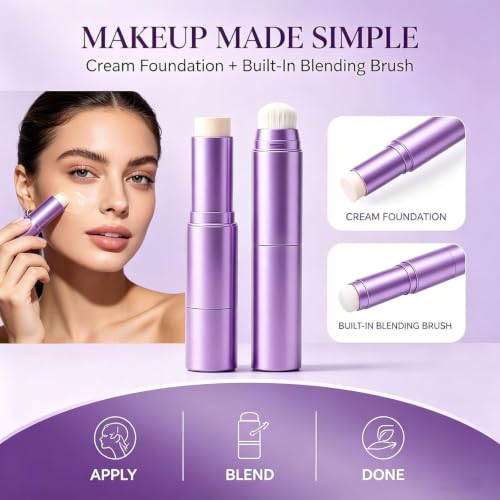 Foundation Stick with Built-in Brush | Hydrating Makeup