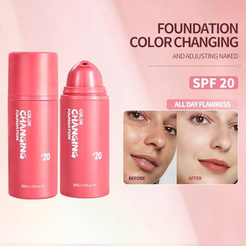 NIZENTA Color Changing Liquid Foundation with SPF 20 - 1.01 Fl Oz