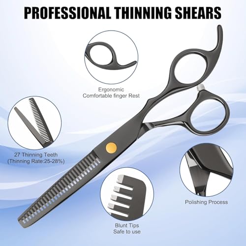 Professional Hair Cutting Scissors Kit with Thinning Shears