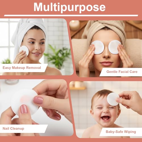 Cotton Round Holder and Dispenser, Acrylic Container
