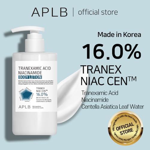 APLB Tranexamic Acid Niacinamide Body Lotion | TRANEX NIAC CEN¢â 16.0% 10.14 FL.OZ/Korean Skincare, Long lasting hydration, Blemish Care, Helps with skin discoloration