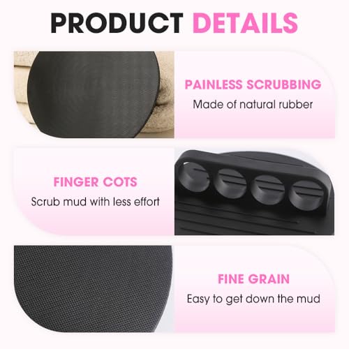 Soft Rubber Shower Scrubber Exfoliating Bath Glove for Dead Skin