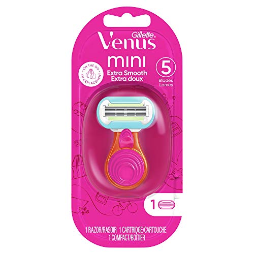 Gillette Venus Snap Cosmo Pink with Extra Smooth Women's On-The-Go Razor - 1 Handle + 1 Refill