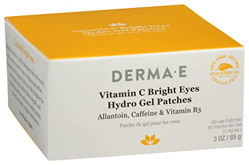 Derma E Vitamin C Bright Eyes Hydro Gel Patches, Natural, Cruelty Free, 3 Ounce (Pack of 1)