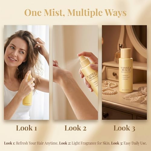 Vanilla Coconut Beach Hair & Body Mist Spray - 8.11 fl oz