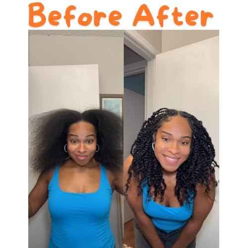 Style Icon 1 Bundle Afro Kinkys Bulk Human Hair (16", Natural Black) - Twist Braids - Kinky Curly Extensions - Dreadlocks - Loc Braiding Hair