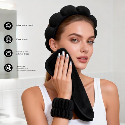 Real Perfection Spa Headband & Wristband Set for Skincare